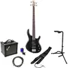 Image de Cort Action PJ Bass Open Pore Black kit de démarrage pour guitare basse électrique