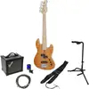 Image de Sire Marcus Miller U5 Alder Flamed Maple Natural Pack Débutant Basse Électrique