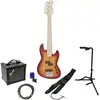 Image de Sire Marcus Miller U5 Alder Flamed Maple Tobacco Sunburst Pack Débutant Basse Électrique