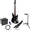 Image de Sire Marcus Miller V3P 5-String Black Satin Pack Débutant Basse Électrique 5 Cordes