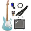 Image de Fazley Sunset Series Dawn HSS Metallic Lake Blue kit de démarrage pour guitare électrique