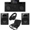Image de AlphaTheta XDJ-AN + enceintes de monitoring + casque + sacoche