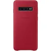 Image de Samsung EF-VG973LR - Coque en cuir - Galaxy S10 - Rouge (bordeaux)