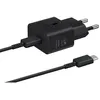Image de Chargeur secteur Samsung EP-T2510X 25 W Noir + Câble USB-C en occasion ou reconditionné