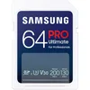 Image de Samsung Pro Ultimate Carte SD MB-SY64SB/WW avec lecteur USB inclus, 64 Go, UHS-I U3 Full HD et 4K UHD, 200 Mo/s en lecture et 130 Mo/s en écriture pour smartphone, drone ou caméra d'action