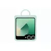 Image de Coque SAMSUNG Z Flip6 silicone Vert d'eau avec anneau