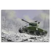 Image de YTNSA Poster vintage de la Seconde Guerre mondiale M4A1 (76) W Sherman dans les Ardennes - Peinture murale sur toile - Impression d'art moderne pour chambre à coucher - 30 x 45 cm