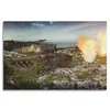 Image de YTNSA Poster vintage de la Seconde Guerre mondiale T26E4 - Impression sur toile de char lourd Super Pershing - Poster décoratif moderne pour chambre à coucher - 30 x 45 cm