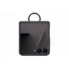Image de Samsung EF-PF766 - Coque de Protection en Silicone avec Anneau de Support pour Smartphone Galaxy Z Flip7 - Résistante aux Chocs - Fine et adhérente - Noir