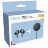 Image de Pack Fnac Ecouteurs intra-auriculaires sans fil True Wireless Samsung Buds4 Pro avec réduction de bruit active Noir + Pad à induction magnétique 25 W en occasion ou reconditionné