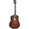 Image de Cort Earth Mini GO Open Pore Brown Burst Guitare folk électro-acoustique