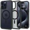 Image de Spigen Coque pour iPhone 15 Pro Max, Ultra Hybrid MagFit, [Semi-Transparent] 6,7 Pouces - Frost Noir