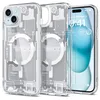 Image de Spigen Coque Magnétique pour iPhone 15 Plus [Conception Schématique] en Dos PC et Bumper TPU Ultra Hybrid MagFit - Zero One Blanc