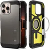 Image de Spigen Coque pour iPhone 16 Pro Max, Tough Armor (AI) MagFit, [Inspiré par l'IA] 6,9 Pouces - Gunmetal