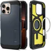 Image de Spigen Coque pour iPhone 16 Pro Max, Tough Armor (AI) MagFit, [Inspiré par l'IA] 6,9 Pouces - Ardoise Métallisée