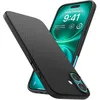 Image de Spigen Coque pour iPhone 16, Liquid Air, [Surface Antidérapante] 6,1 Pouces - Noir Mat