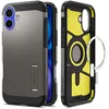 Image de Spigen Coque pour iPhone 16, Tough Armor (AI) MagFit, [Inspiré par l'IA] 6,1 Pouces - Gunmetal