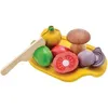 Image de Dinette Assortiment de légumes à couper Plantoys 'PlanWood' - Jouet c