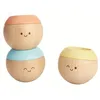 Image de Set 3 Hochets Bois Têtes Sensorielles Pastelles Plantoys® - Jouet en