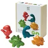 Image de PLAN TOYS - Figurines - 4 Dinosaures - Bois - PT6126