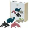 Image de Plan Toys - Figurines - 4 Animaux de la mer - Bois - PT6129