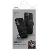 Image de UNIQ KEVA Air Coque pour iPhone 16 Pro Noir carbone + anneau de support Grip