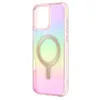 Image de UNIQ Coque hybride IRIDESCIA compatible avec iPhone 16 Pro Max, chargement MAGCLICK (prisme rose)