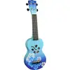 Image de Mahalo MD1HB/BUB Designer Series Hibiscus Blue Burst ukelele