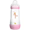 Image de MAM Biberon Easy Start Anti-Colique (320 ml), biberon bébé idéal pour l'allaitement mixte, tétine débit 3, base aérée anti-colique, Blush
