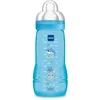Image de MAM Easy Active 6 mois et plus (330 ml) Bleu   avec tétine en silicone débit X vitesse ultra-rapide   pour bébé avec fermeture hermétique