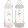 Image de Biberon Easy Start/Anti-Colique "Nature" - 320ml - Blush + Dune - Tétine Débit 3 - X2