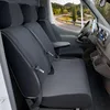 Image de WALSER 10460 Housse de voiture Transporter sur mesure, housse de siège en tissu anthracite compatible avec VW T5, banc pour 3 plateau