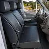 Image de WALSER Transporter Housses de siège auto en similicuir compatible avec VW T5, 1 siège individuel à l'avant (évidement accoudoir)