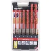 Image de ALPEN 100802100 Lot de 6 forets professionnels universels en carbure de tungstène avec tige hexagonale 1/4" Argenté 4-10 mm