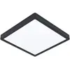 Image de EGLO Plafonnier LED Fueva 5 IP44 840 noir 28,5x28,5 cm