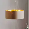 Image de EGLO Suspension Maserlo rond, taupe-doré