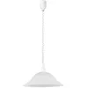 Image de Eglo Suspension Alessandra, 1 lampe, câble spirale réglable, style classique, lampe cuisine plastique et verre albâtre, lampe table à manger blanche avec douille E27