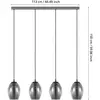Image de Suspension EGLO Stars of Light Estanys, noir, à 4 lampes longues