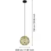 Image de EGLO Suspension Skoura, couleur laiton, Ø 30 cm, acier, E27