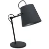 Image de Eglo Lampe de table en tissu et métal noir Granadillos, lampe de table en tissu et métal
