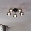 Image de EGLO Plafonnier LED Copillos, noir Ø 66 cm verre/métal à 5 lampes