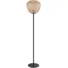 Image de EGLO Lampadaire Dembleby en bois, coloris nature
