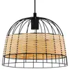 Image de EGLO Suspension Anwick en acier/rotin, Ø 37 cm