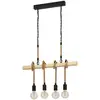 Image de EGLO Suspension Youngstown, longueur 70 cm, noir/brun, 4 lampes