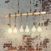 Image de EGLO Suspension Youngstown, longueur 100 cm, noir/brun, 6 lampes