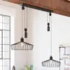 Image de EGLO Suspension Winkworth abat-jour cage 2 lampes