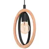 Image de EGLO Suspension Basildon en bois/acier, à 1 lampe