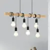 Image de EGLO Suspension Townshend avec du bois 6 lampes