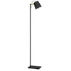 Image de Eglo Lampadaire Lacey, lampe salon New Nordic, métal noir et crème, bois naturel, liseuse avec douille E27, 160 cm
