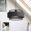 Image de EGLO Suspension Bazely, Ø 40 cm, noir, tissu